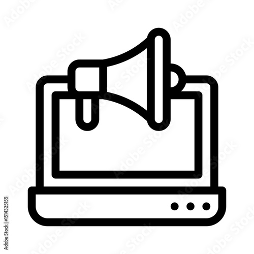digital marketing line icon