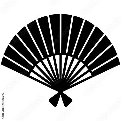 black fan isolated on white