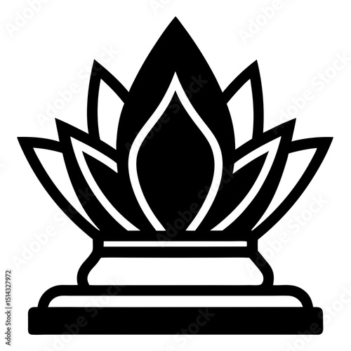 vector illustration of a lotus position