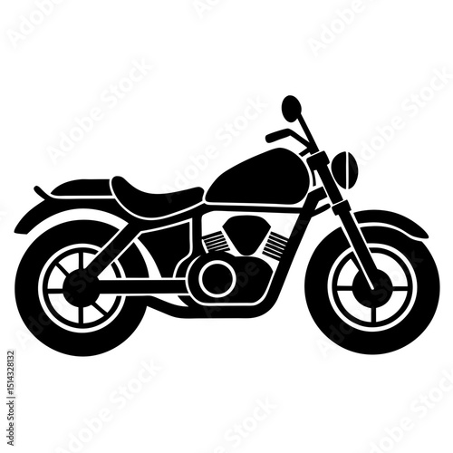 motorcycle icon isolated on white