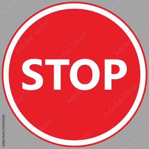 stop sign is prohibited, Stop traffic sign, red vector illustration for apps and webdesign, Wall Red Stop Sign Vector illustration EPS10 printable design.