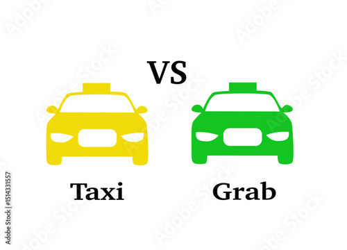 Hard Competition between Taxi and Grab service , old service and application service 