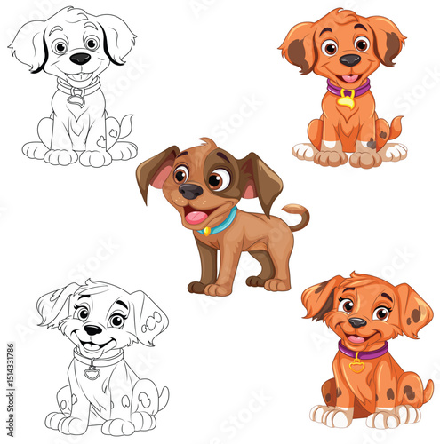 puppy dog vector