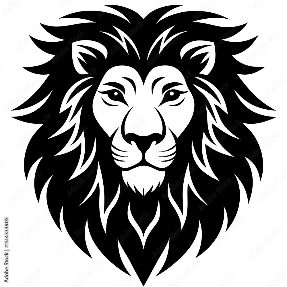 lion head vector illustration
