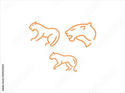 Panther logo design,unique panther logos