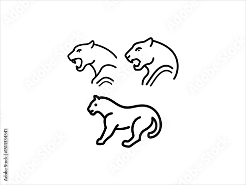Panther logo design,unique panther logos