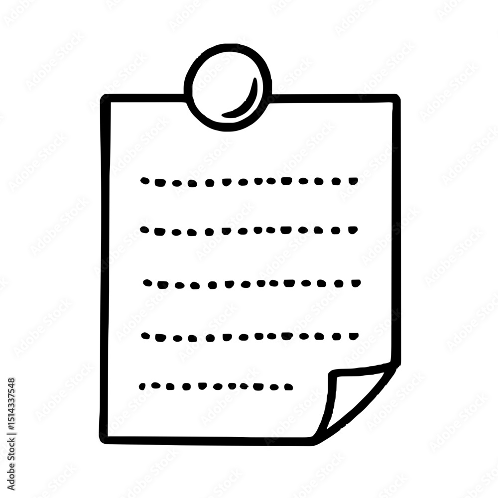 Fototapeta premium Simple outline notes Illustration