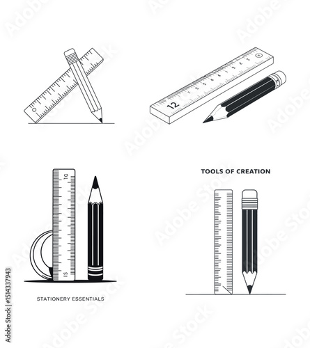 vector illustration of a set of tools
