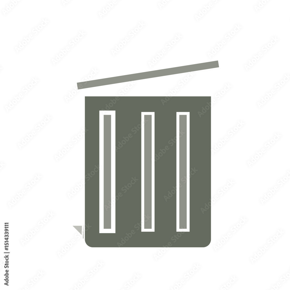rubbish bin color icon rubbish bin color icon