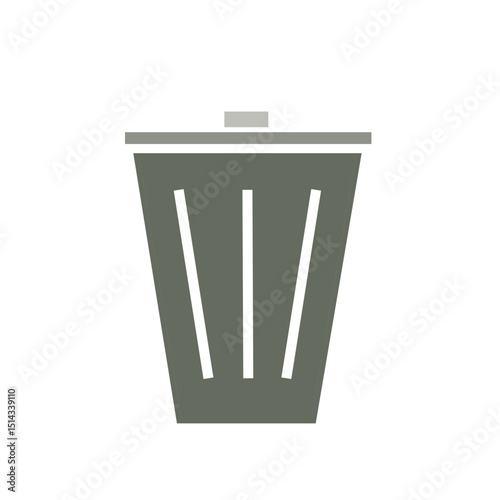 rubbish bin color icon
