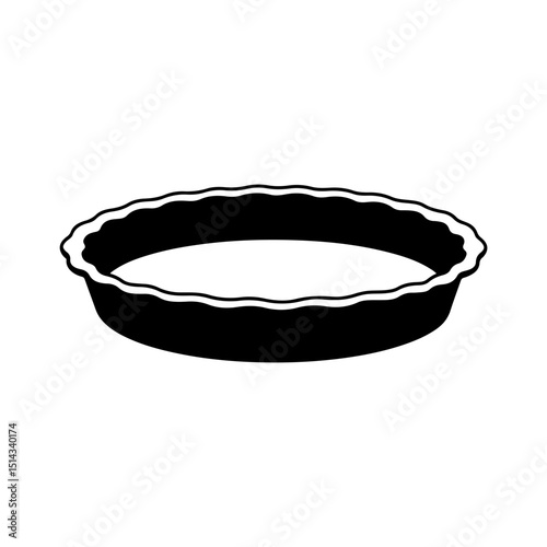 Pie Beaking silhouette vector flat illustration design.
