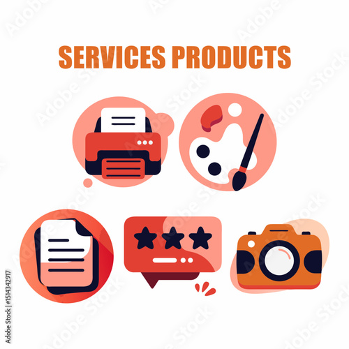 service and products icon set vector illustration icon set vector illustration
