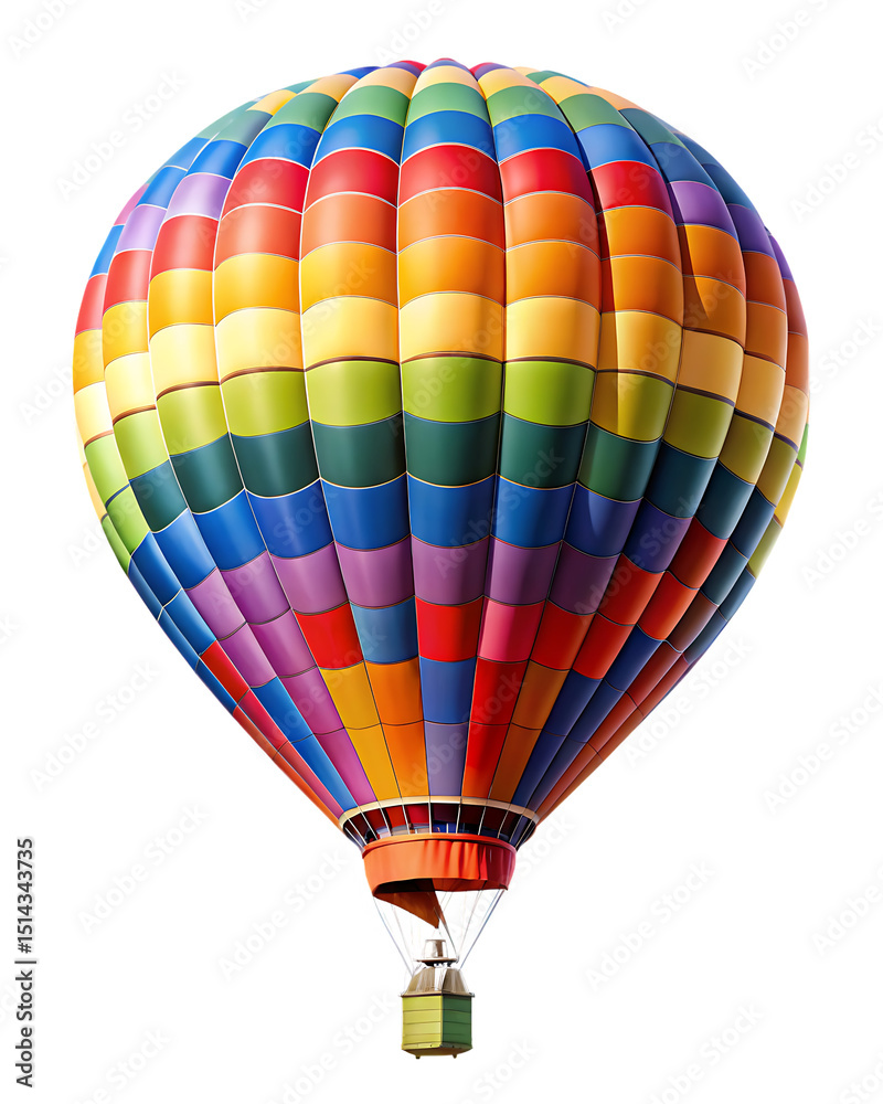 Obraz premium hot air balloon isolated on white background PNG,AI GENERATED