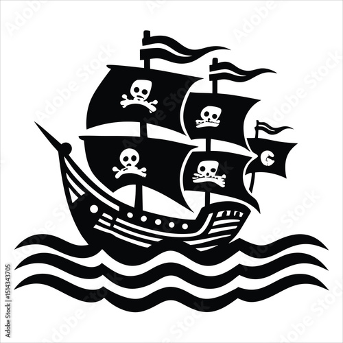 A cruise ship silhouette white background, silhouette of a ship, Multipurpose offshore ship silhouette