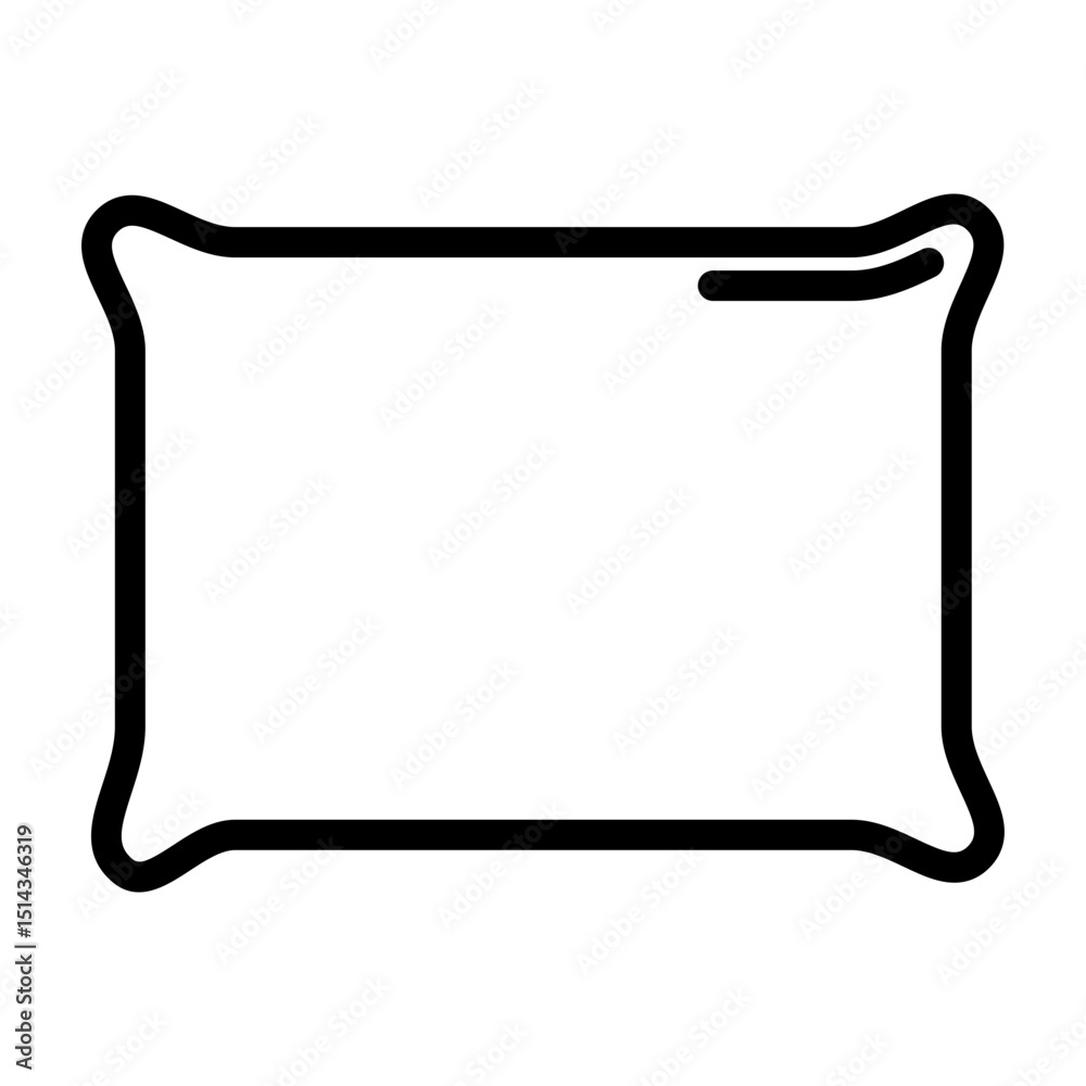 Meditation Cushion Vector Line Icon Design Meditation Cushion Vector Line Icon Design