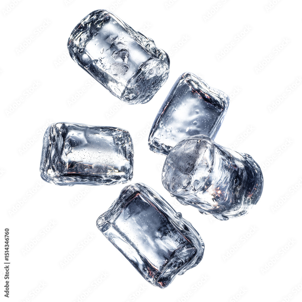 Obraz premium ice cubes isolated on white