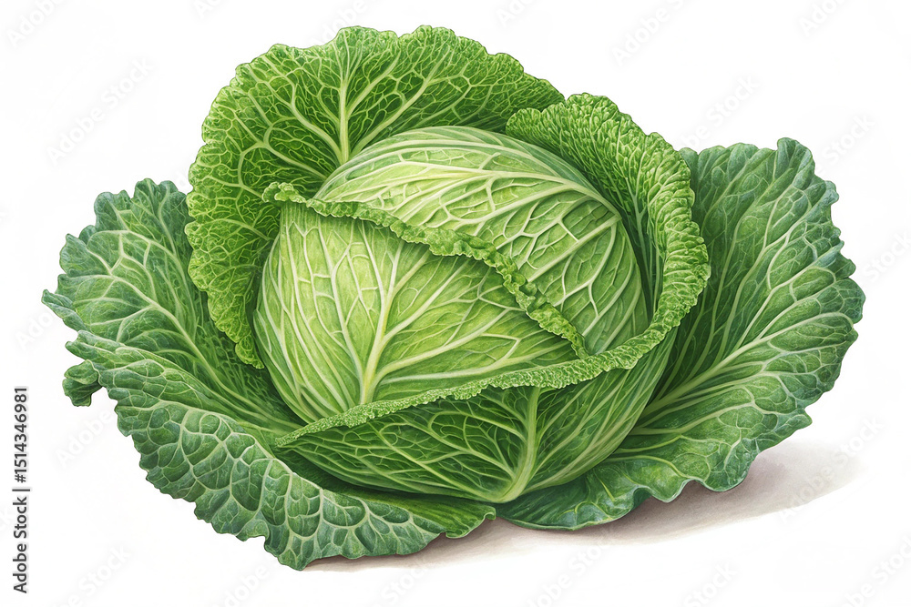Obraz premium Fresh cabbage isolated on transparent background