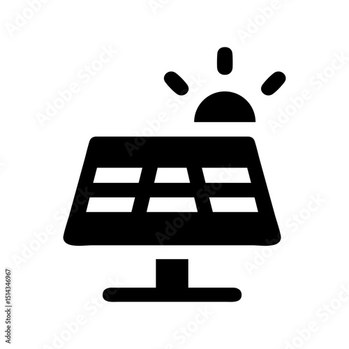 solar power panel icon clean energy
