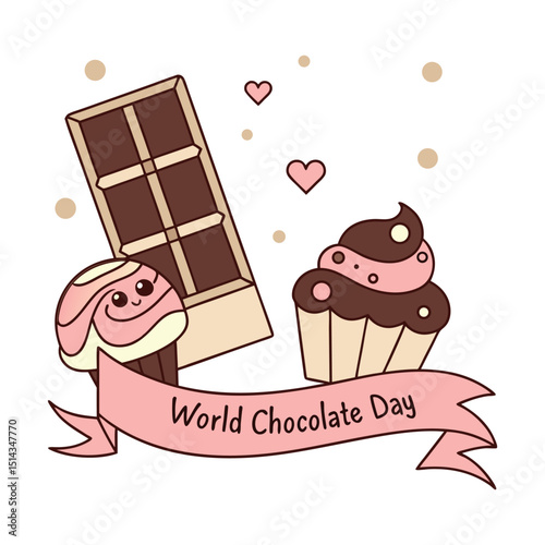Happy World Chocolate Day. eps
