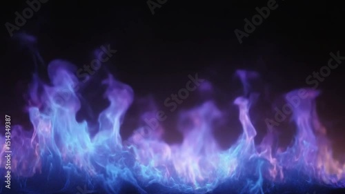 blended blue and purple flame 4K Videos