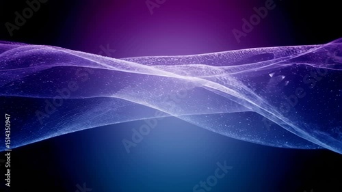 Abstract blue and purple waves flowing smoothly