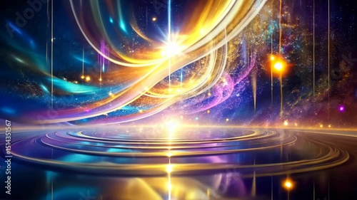 Cosmic Dance of Light A Symphony of Hues and Celestial Dreams