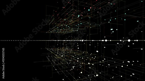 Particle HUD Digital Background Futuristic Tech Motion Interface for Videos & Presentations