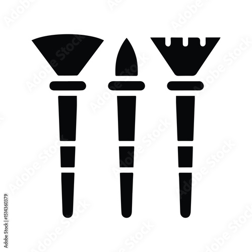 Makeup Brush Icon. Woman Beauty Brush Illustration. Beauty Accessories.