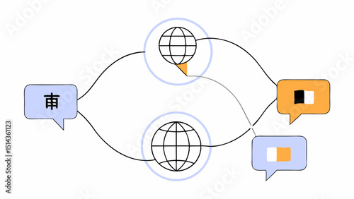 Dynamic Language Concepts Illustrated vector illustration