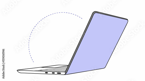 Modern Workspace  Stylish Laptop  for Productivity vector illustration