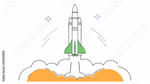Innovative Launch Concept  vector illustration