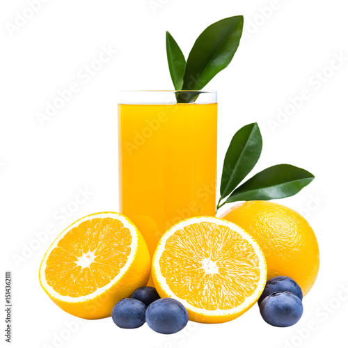 orange juice and oranges photo