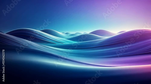 Mesmerizing Flow An Abstract Journey Through Radiant Waves of Color and Light
