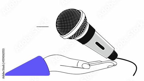 Mic Drop Mastery: A Creative Concept Illustration
