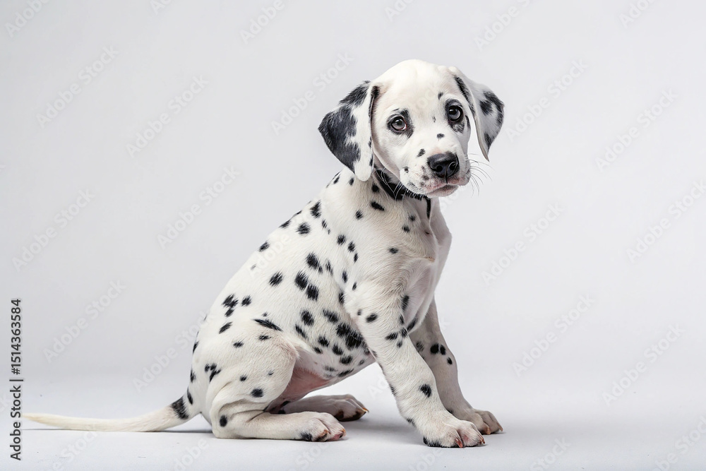 custom made wallpaper toronto digitalDalmatian puppy sitting looking at the camera isolated on transparent background png