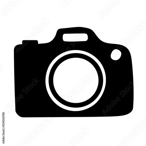 Camera silhouette vector, Digital camera silhouette, camera vector icon
