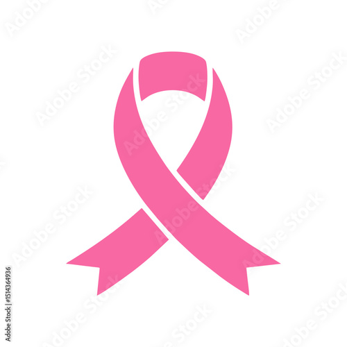  Pink Ribbon: Breast Cancer Awareness Symbol for Hope, Support, and Solidarity.