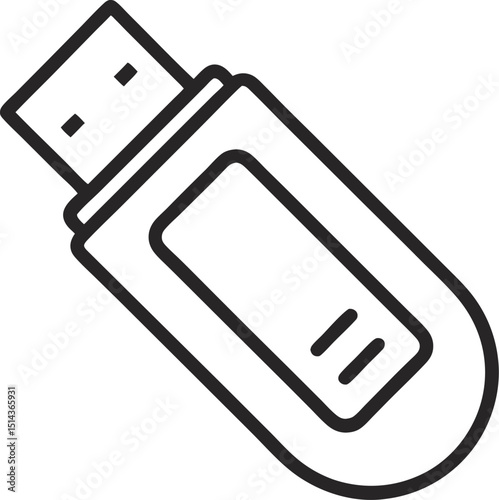 USB flash drive ,usb flash drive black  simple vector illustration