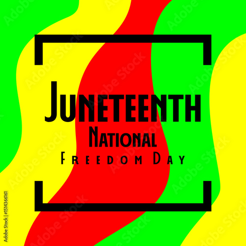 juneteenth national liberation day, poster, banner. background