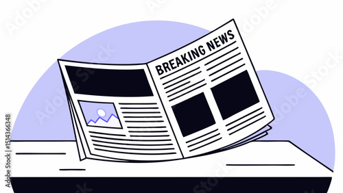 Newspaper Concept Illustration for Modern Media