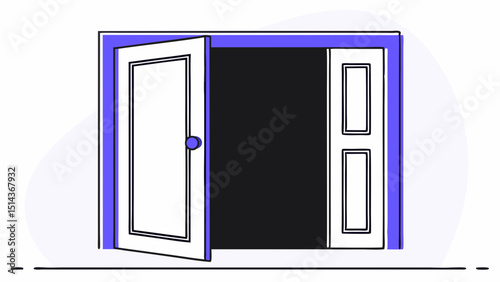 Inviting Open Door Concept Illustration