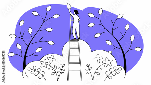 Illustration of Personal Growth Concept