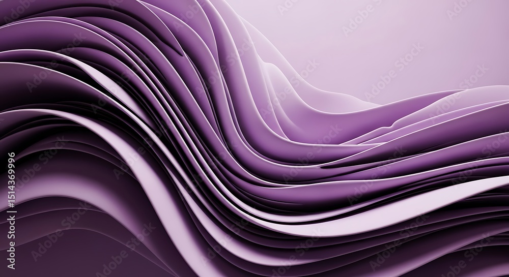 Fototapeta premium Abstract lavender wave layers background