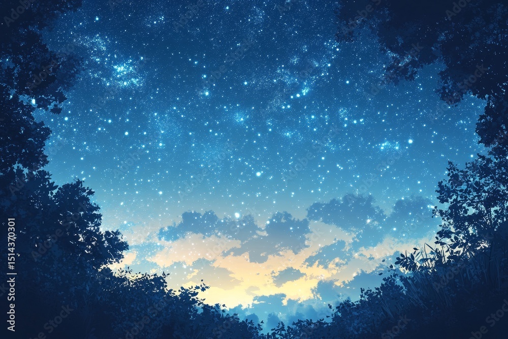 Fototapeta premium Gradient sky texture after sunset