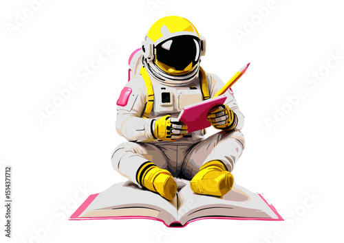 Astronaut Studying Space Exploration, Education, and the Cosmos