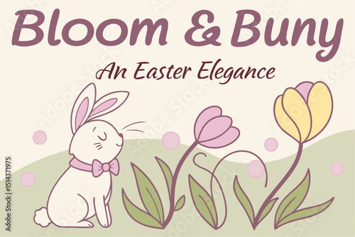 Spring Whispers: A Botanical Easter Scene