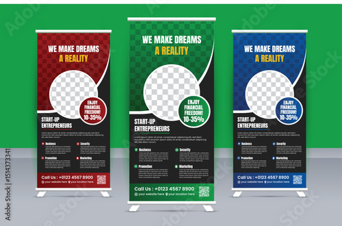 Fully Editable Corporate Roll-Up Banner Design Template