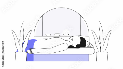 Serene Massage Therapy Concept Illustration