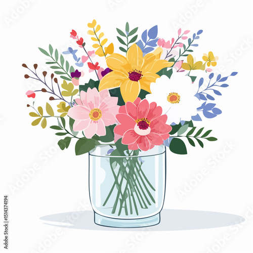 A bouquet in a vase with a light, airy look — perfect for home decor, interior design, or lifestyle branding.
