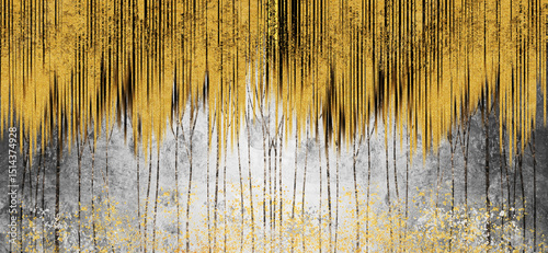 Fototapeta Naklejka Na Ścianę i Meble -  3d abstract art wallpaper for wall decor.Resin geode and abstract art, functional art golden lines in light background